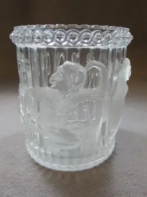 Baccarat Monkeys glass vase