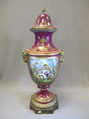 French sevres porcelain urn