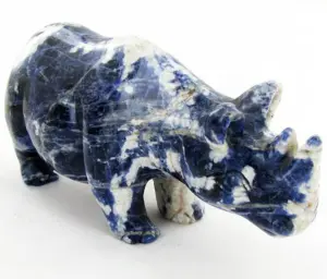 Carved Lapis Rhino