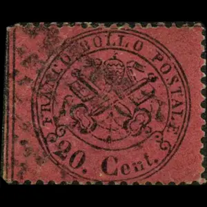 1868 Papal States 20c Stamp