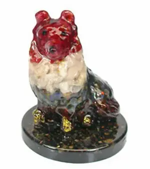 Dog Statue Statue Fancy Sapphire~Topaz