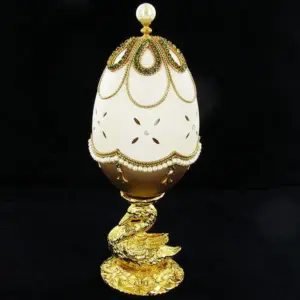Fabrege Style Decorative Egg Ring Box