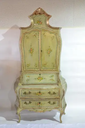2-TONE HAND PAINTED VENETIAN SECRETARY WITH