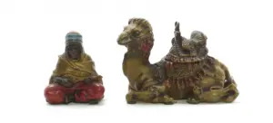 Two Austrian Cold Painted Cast Metal Articles, Length o