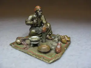 Vienna bronze Orientalist shoemaker sculpture