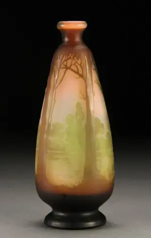 ORIGINAL GALLE SCENIC VASE