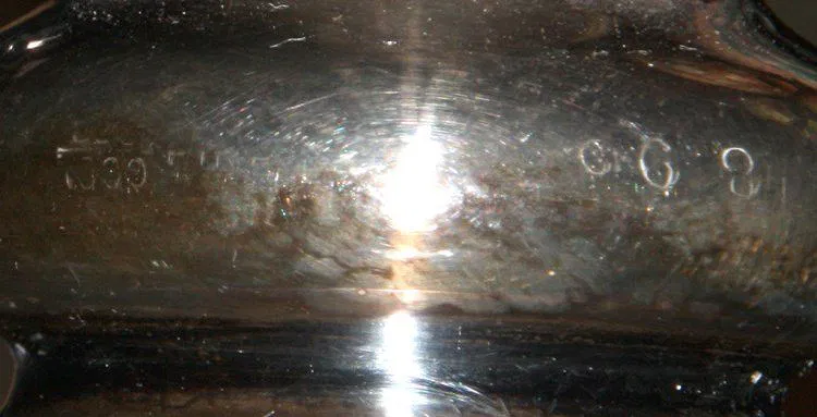 Green Glass & Sterling Overlay Vase - Image 3