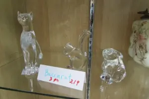 3 Baccarat Crystal Animals- Cat, Squirrel, Rabbit