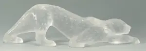Lalique France Leopard Art Glass