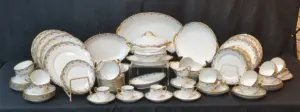 "CLARETTE" LIMOGES FRANCE DINNER SERVICE