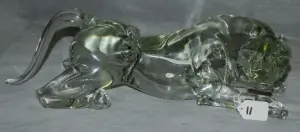 Murano glass panther signed pulo Siguonitti, for