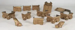 LOT OF 9 BRONZE ARCHITECTURAL CAPITALS