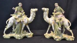 (Pr) TEPLTIZ? PORCELAIN ARABS ON CAMEL BACK