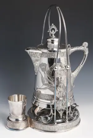 4-PIECE SILVERPLATE PAIRPOINT WATER PITCHER SET