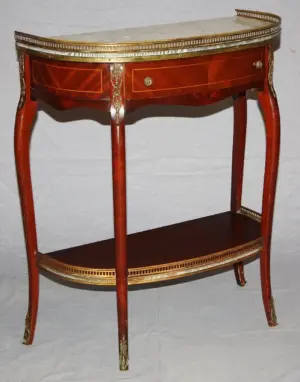 French LXV demi-lune console table