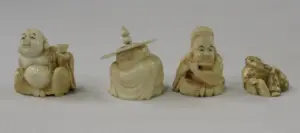 4 Japanese ivory carved netsuke