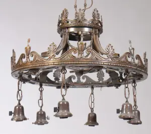 BRONZE NEOCLASSICAL CHANDELIER SWAG URN C.1930