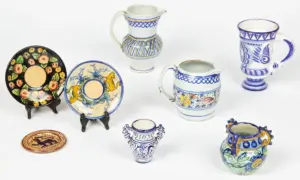 8 Pc Lot of Spanish Faience