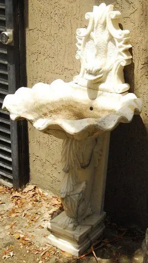 19th c. Empire style carved marble dolphin and shell