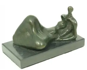 ABSTRACT BRONZE SCULPTURE HENRY MOORE