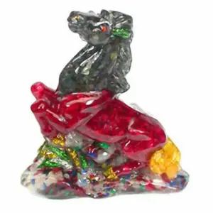 Horse Statue Fancy Color Topaz & Sapphire