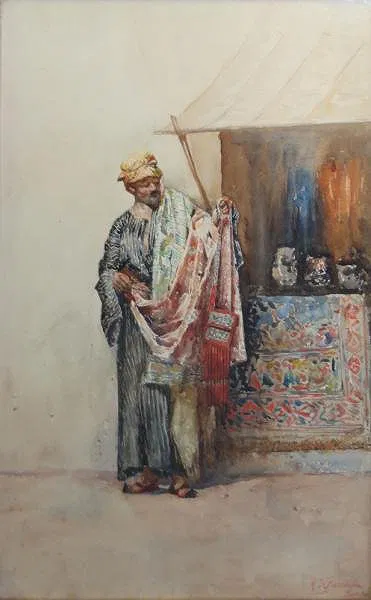 DE FRANCESCHI, Mariano. Watercolor of an - Image 4