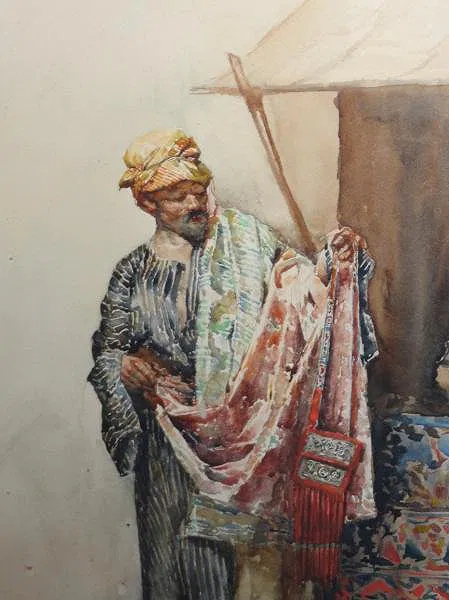 DE FRANCESCHI, Mariano. Watercolor of an - Image 3