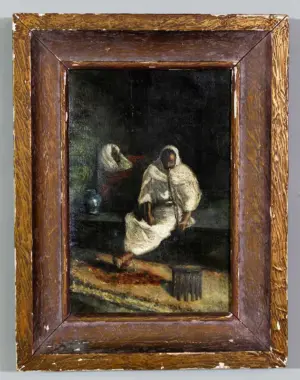 Fortuny, "Middle Eastern Men Smoking Hookah," O/C