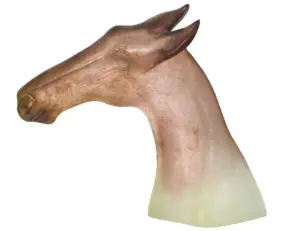 DAUM PATE DE VERRE GLASS SCULPTURE "APPALOOSA"