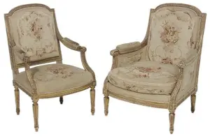 Pair Louis XVI Style Tapestry-