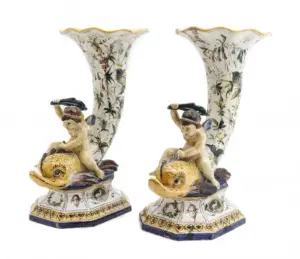 Two Italian Faience Vases