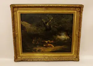 19th C. Continental School Oil