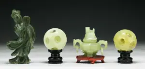 Group Of Four (4) Chinese Carved Jade Items