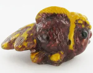 Gold Fish Statue Statue Red Star Ruby