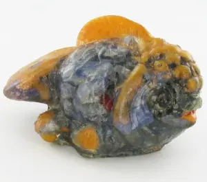 Gold Fish Statue Blue Star Sapphire