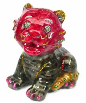 Cat Statue Fancy Sapphire~Topaz