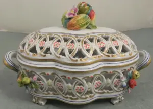Bonwit Teller Italian Capodimonte Porcelain Basket