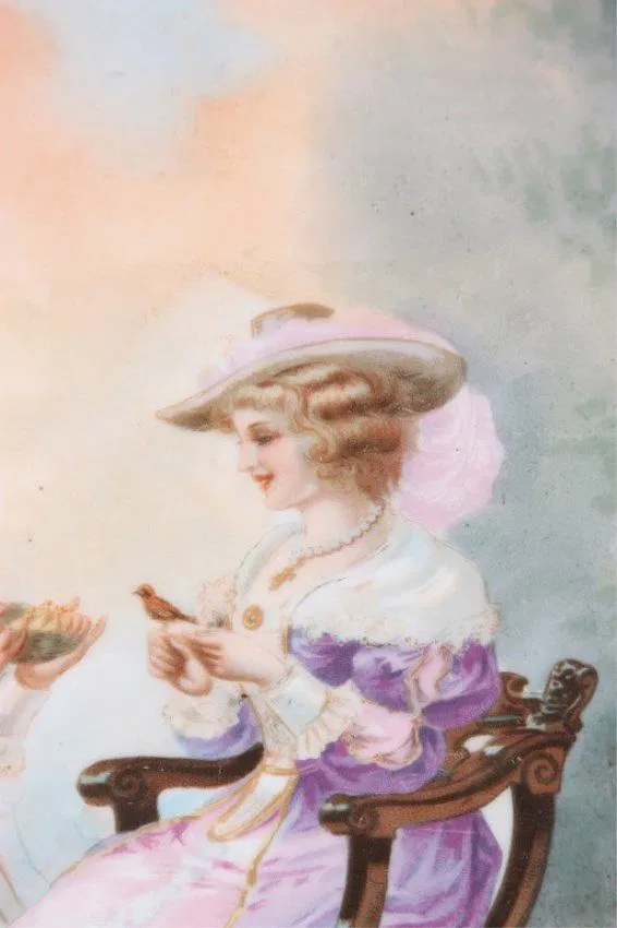 13 in. Limoges Paint Decorated Charger - Image 7