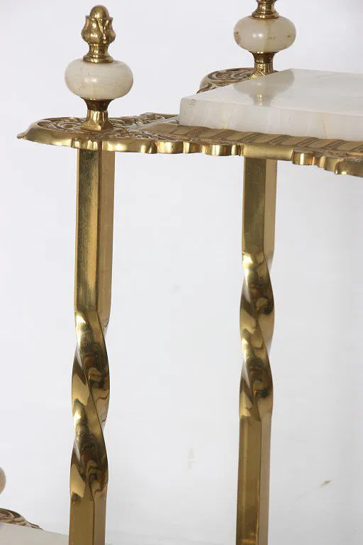 Gilt Brass & Onyx Plant Stand - Image 4