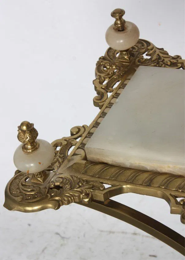 Gilt Brass & Onyx Plant Stand - Image 3