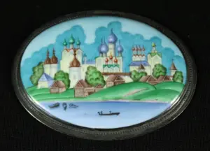 RUSSIAN ENAMEL PLAQUE