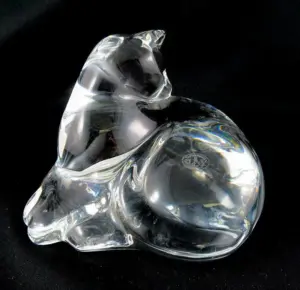 Baccarat Crystal Cat Figure