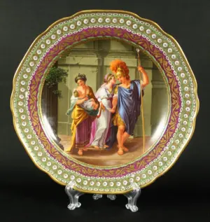 ROYAL VIENNA GILT PORCELAIN PLATE