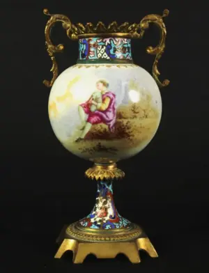 CHAMPLEVE ENAMEL VASE