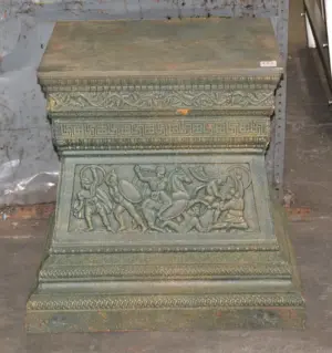 CARVED IRON PEDESTAL