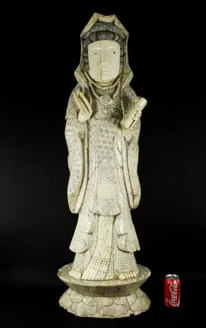 LARGE CHINESE BONE/IVORY FIGURE