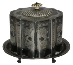Lee & Wigfull Sheffield silverplate biscuit barrel