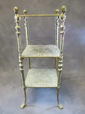 Old bronzed spelter table